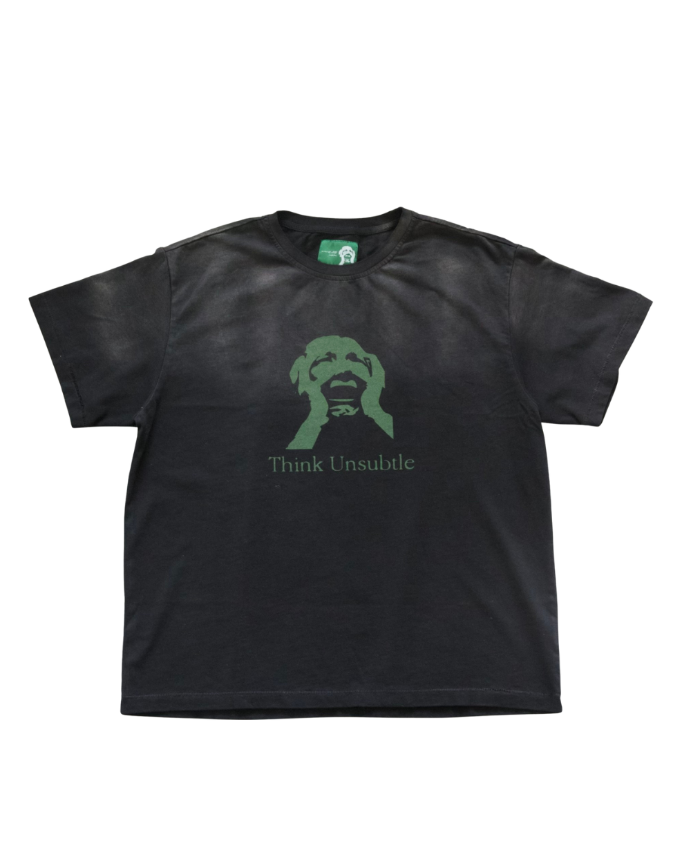 THINK UNSUBTLE TEE ASH BLACK